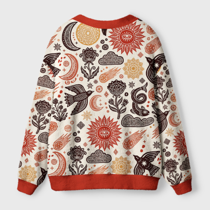Tokyo-Tiger Folk Cosmos Ugly Cardigan Sweater