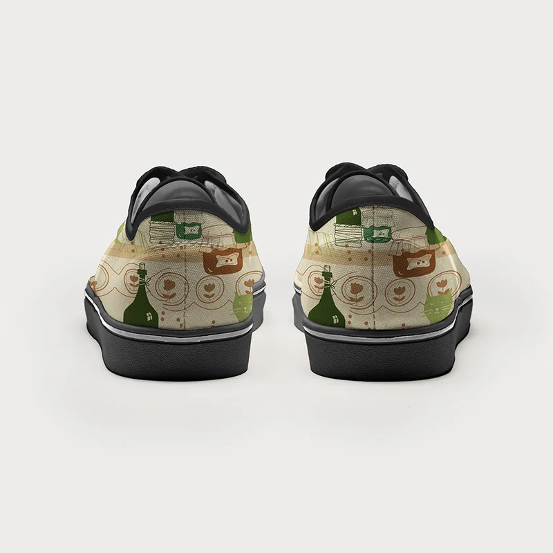 Tokyo-Tiger Cat On The Shelf Canvas Shoes