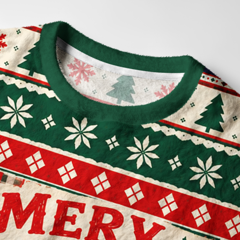 Tokyo-Tiger Capybara Christmas Vibes Fuzzy Christmas Ugly Sweatshirt