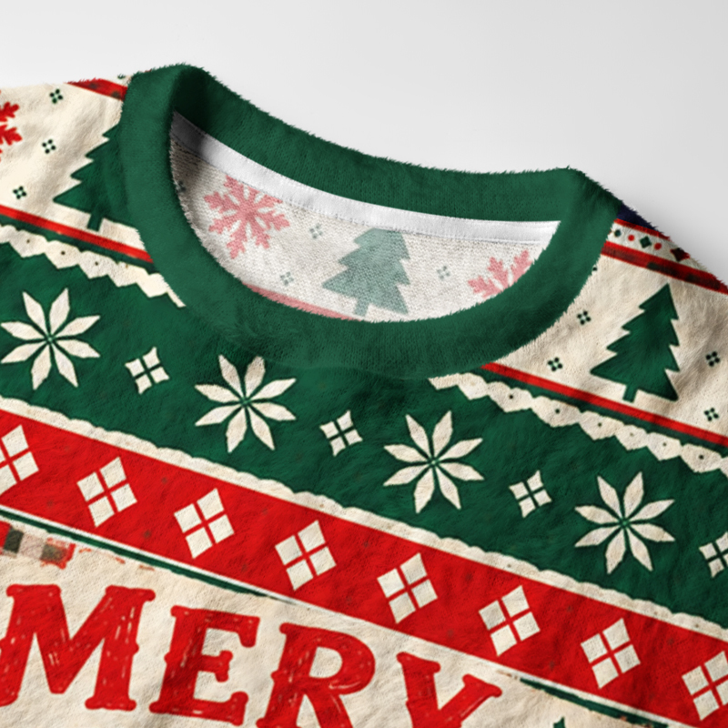 Tokyo-Tiger Capybara Christmas Vibes Fuzzy Christmas Ugly Sweatshirt