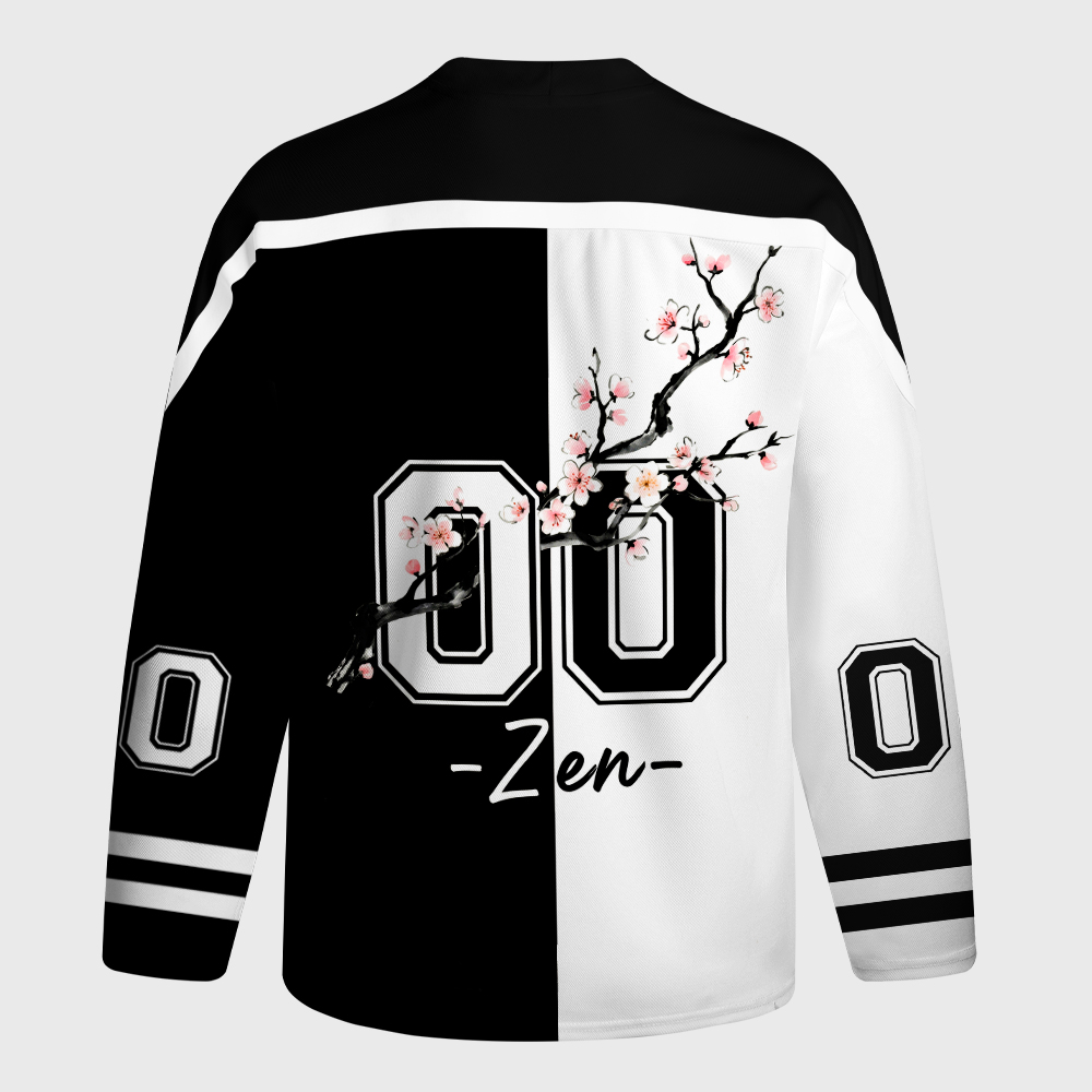 Tokyo-Tiger Zen And The Flower Long-Sleeve Hockey Jersey