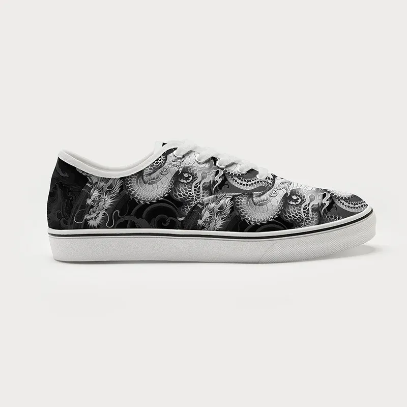 Tokyo-Tiger Majestic Dragon Entwined Canvas Shoes