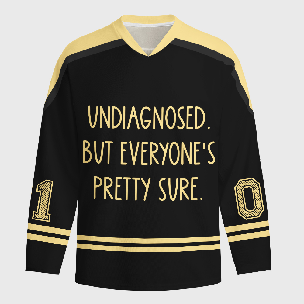 Tokyo-Tiger Self-diagnosed Illness Funny Long-Sleeve Hockey Jersey