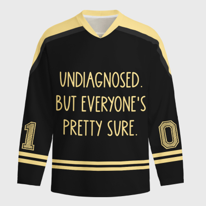 Tokyo-Tiger Self-diagnosed Illness Funny Long-Sleeve Hockey Jersey