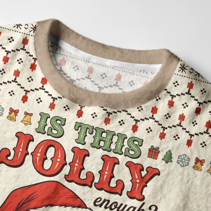 Tokyo-Tiger Is This Jolly Enough Grumpy Raccoon Fuzzy Christmas Ugly Sweatshirt