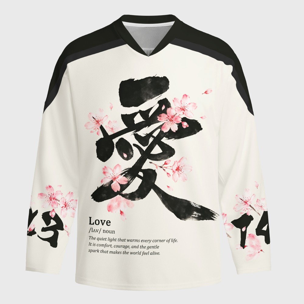 Tokyo-Tiger Love In Bloom Long-Sleeve Hockey Jersey
