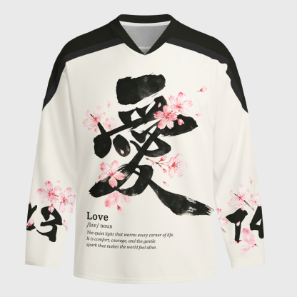 Tokyo-Tiger Love In Bloom Long-Sleeve Hockey Jersey