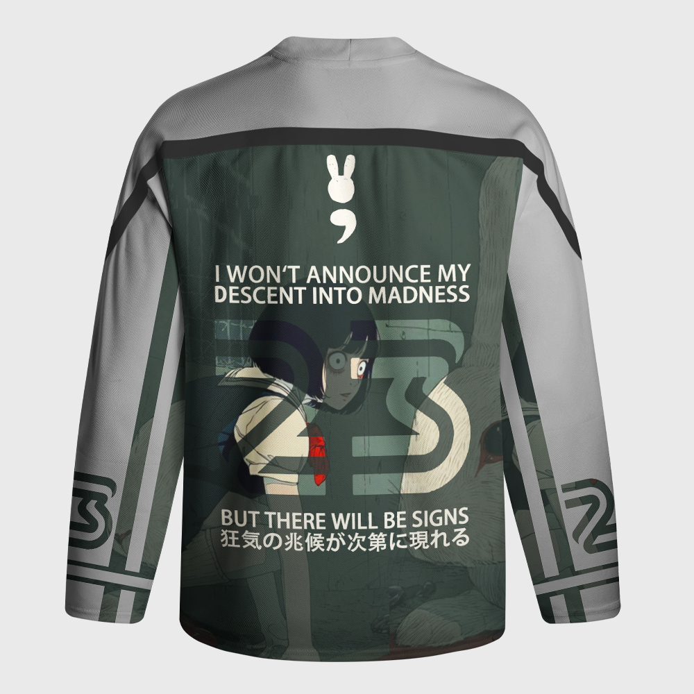 Tokyo-Tiger Unny Rabbit: Signs Of Madness Gradually Appear Long-Sleeve Hockey Jersey