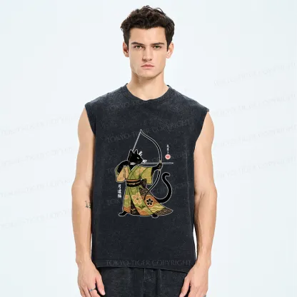 Tokyo-Tiger Japan Cat Archery Washed Tank