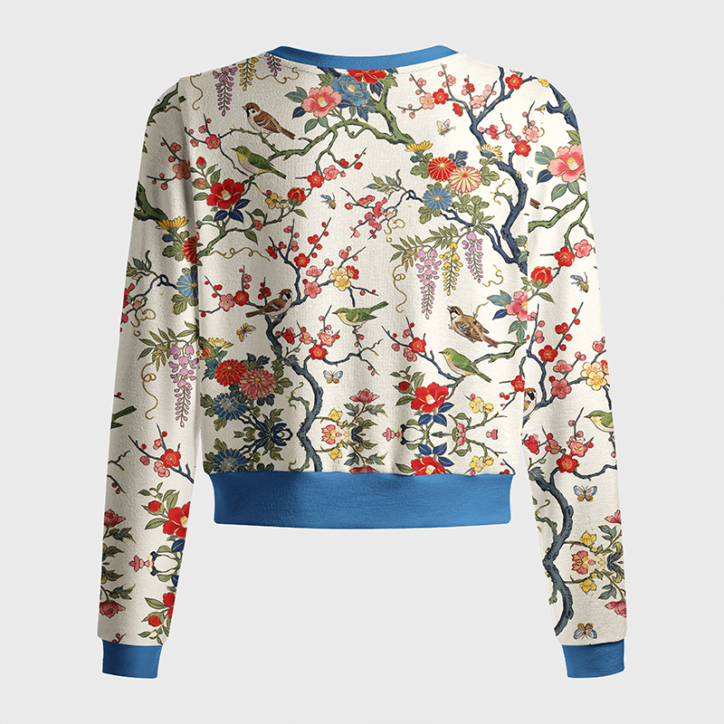 Tokyo-Tiger Blossom And Birds Women's Lightweight Cardigan