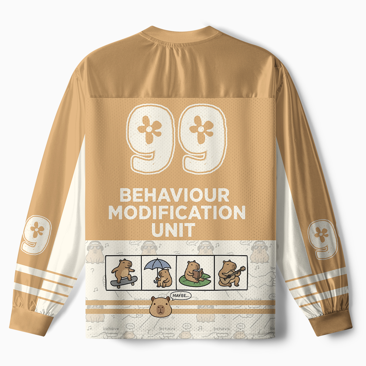 Tokyo-Tiger Dishonest Capybara Paneled Long Sleeve Jersey