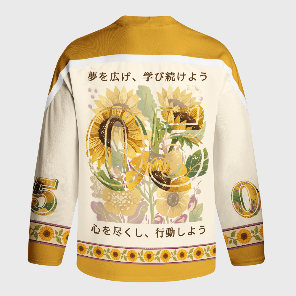 Tokyo-Tiger Bloom Forward Long-Sleeve Hockey Jersey