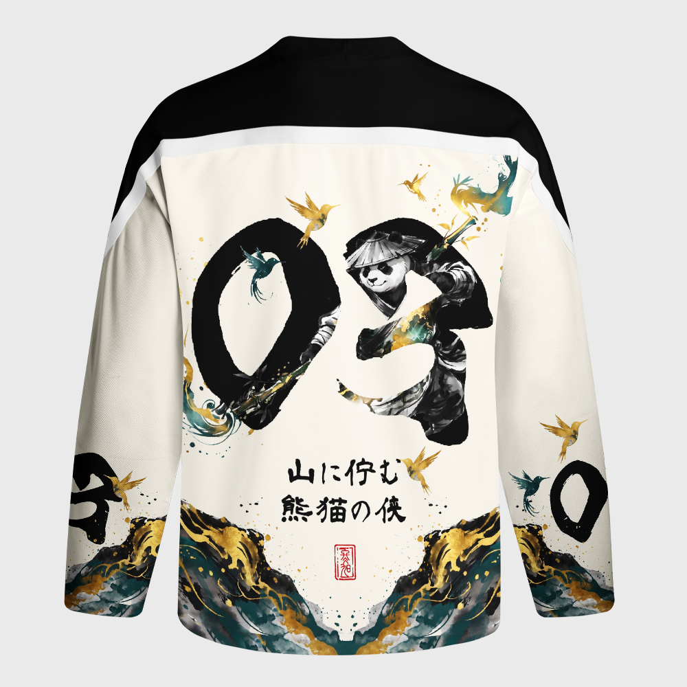 Tokyo-Tiger Mountain Panda Warrior Long-Sleeve Hockey Jersey