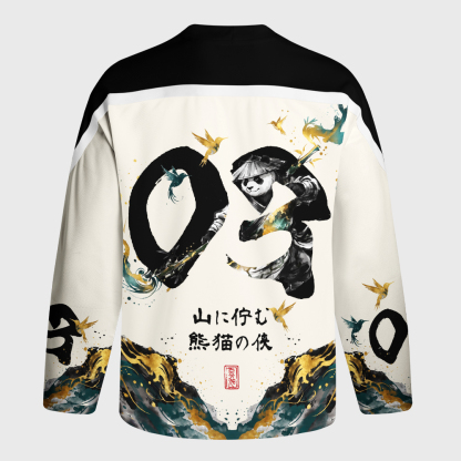 Tokyo-Tiger Mountain Panda Warrior Long-Sleeve Hockey Jersey