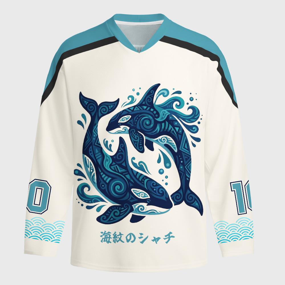 Tokyo-Tiger Dance Of Orcas Long-Sleeve Hockey Jersey