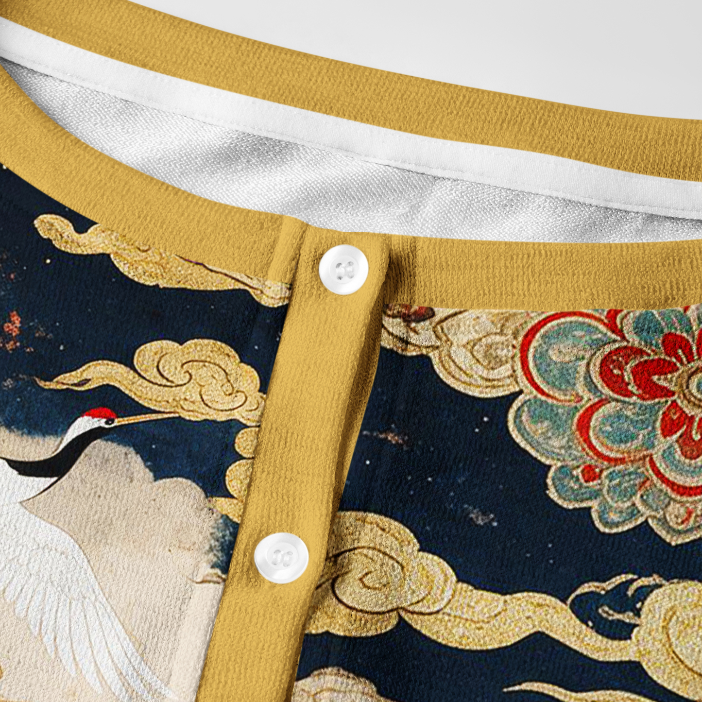 Tokyo-Tiger Red-Crowned Crane Golden Cloud Plum Blossom Women's Lightweight Cardigan