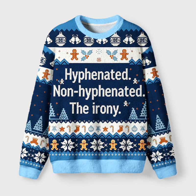 Tokyo-Tiger Hyphenated Funny Fuzzy Christmas Ugly Sweatshirt