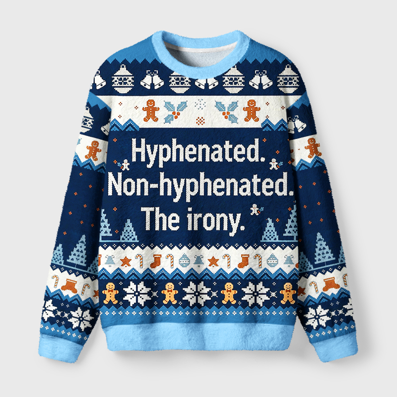 Tokyo-Tiger Hyphenated Funny Fuzzy Christmas Ugly Sweatshirt