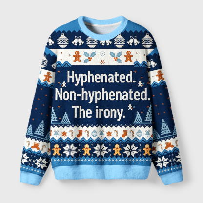 Tokyo-Tiger Hyphenated Funny Fuzzy Christmas Ugly Sweatshirt