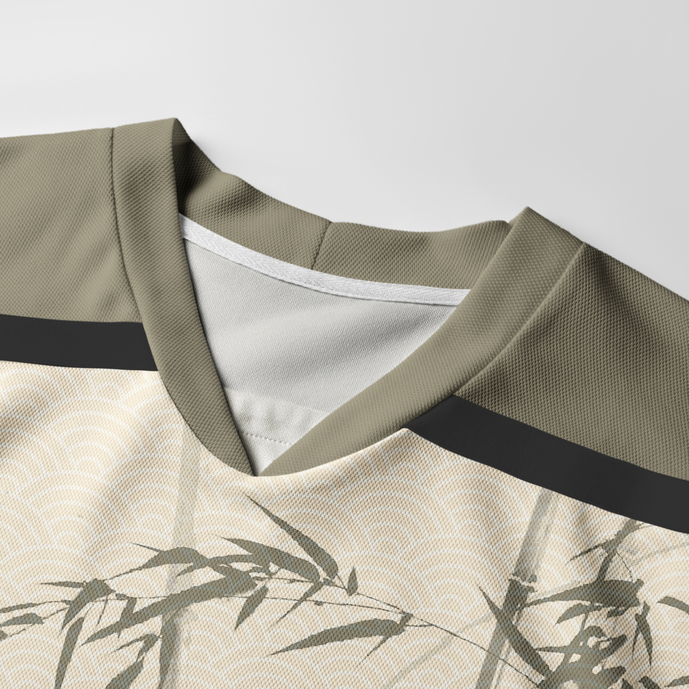 Tokyo-Tiger Samurai Panda Warrior Long-Sleeve Hockey Jersey