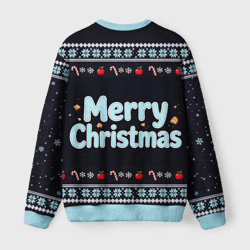 Tokyo-Tiger The End Is Near Gingerbread Man Fuzzy Christmas Ugly Sweatshirt