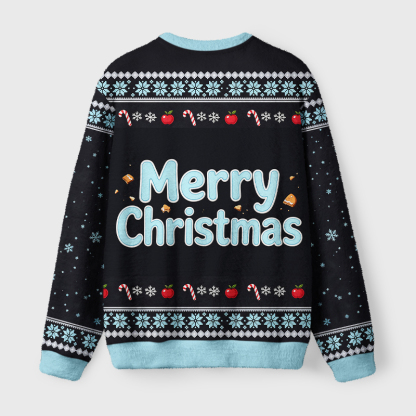 Tokyo-Tiger The End Is Near Gingerbread Man Fuzzy Christmas Ugly Sweatshirt