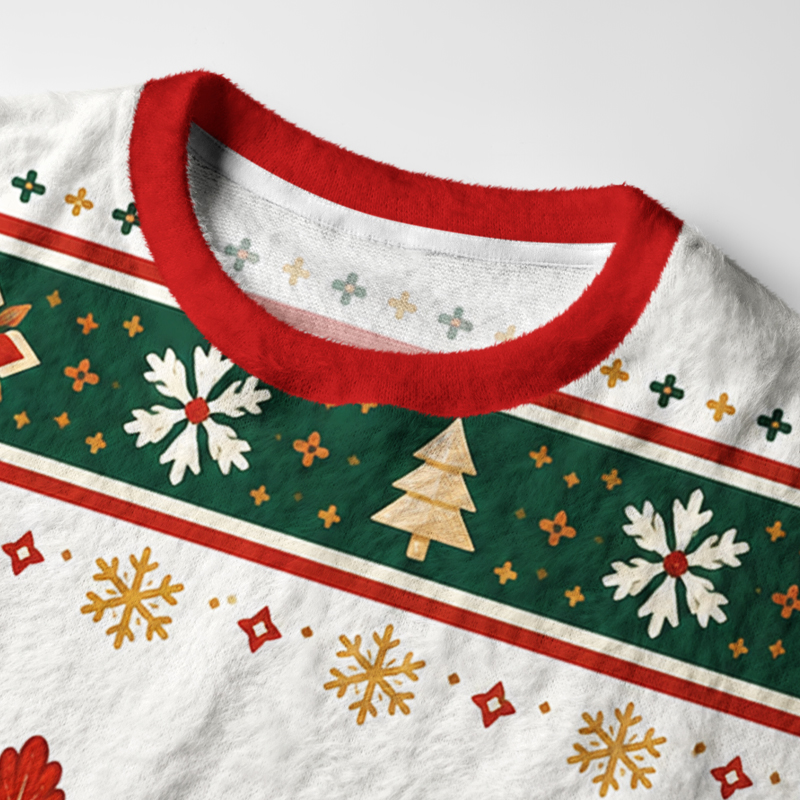 Tokyo-Tiger Cat Guard Fuzzy Christmas Ugly Sweatshirt
