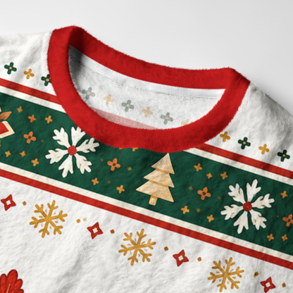 Tokyo-Tiger Cat Guard Fuzzy Christmas Ugly Sweatshirt