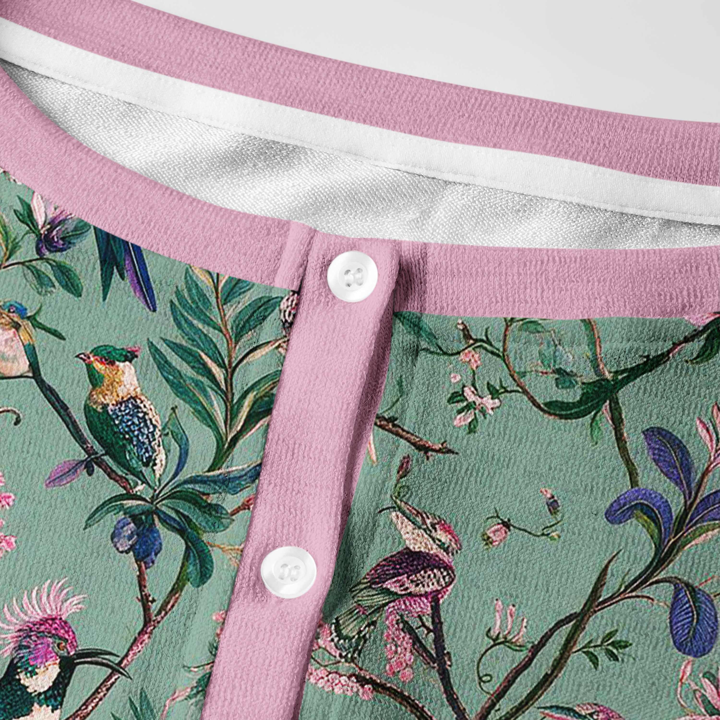 Tokyo-Tiger Antique Garden Birds Floral Women's Lightweight Cardigan