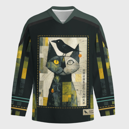 Tokyo-Tiger The Cat And The Crow Are Planning To Rule The World Long-Sleeve Hockey Jersey