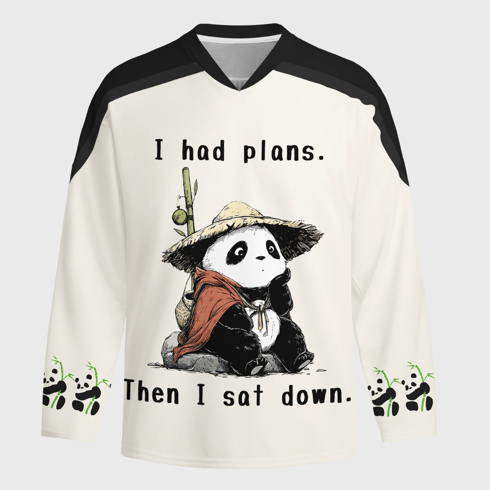 Tokyo-Tiger Maybe Later Panda Long-Sleeve Hockey Jersey