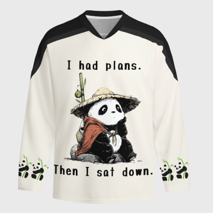 Tokyo-Tiger Maybe Later Panda Long-Sleeve Hockey Jersey