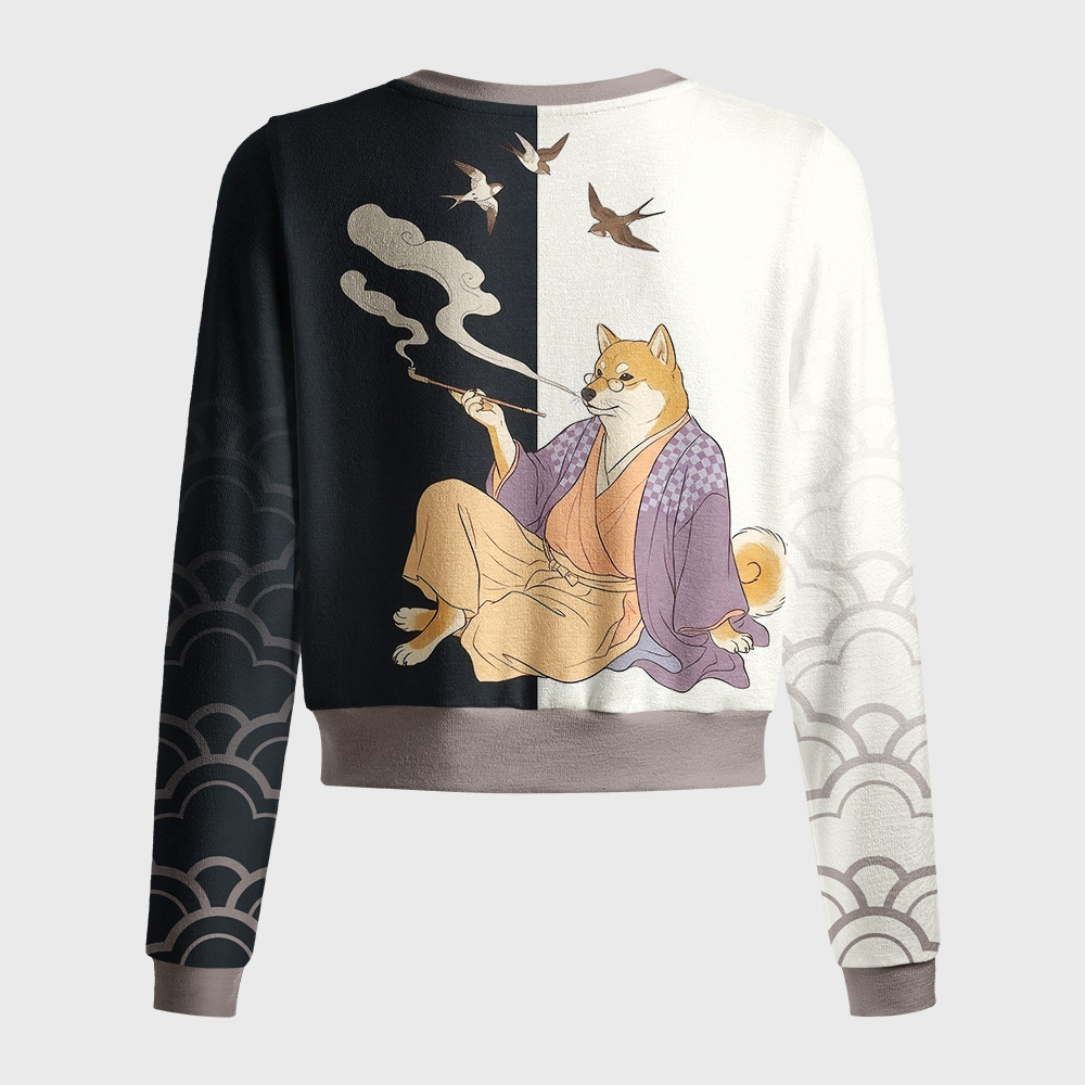 Tokyo-Tiger Ukiyo‑e Dog Women's Lightweight Cardigan