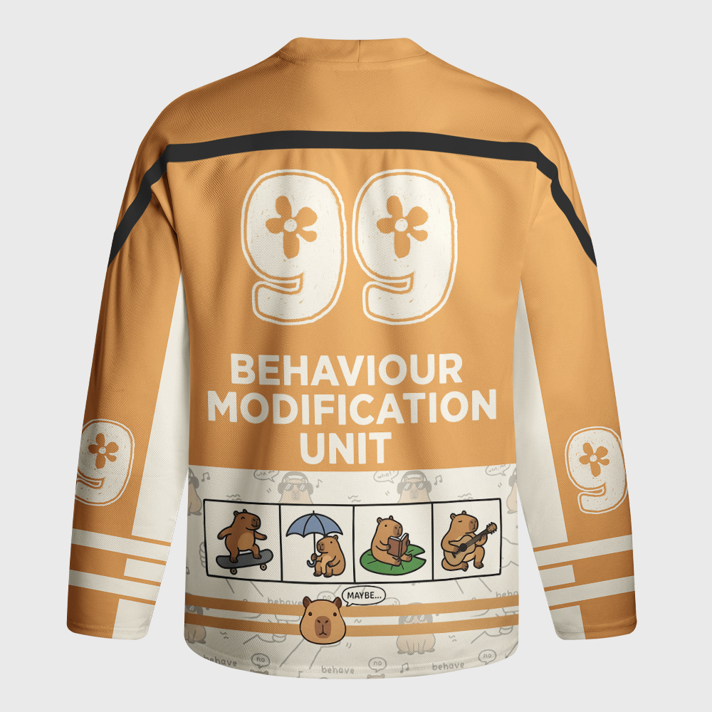 Tokyo-Tiger Dishonest Capybara Long-Sleeve Hockey Jersey