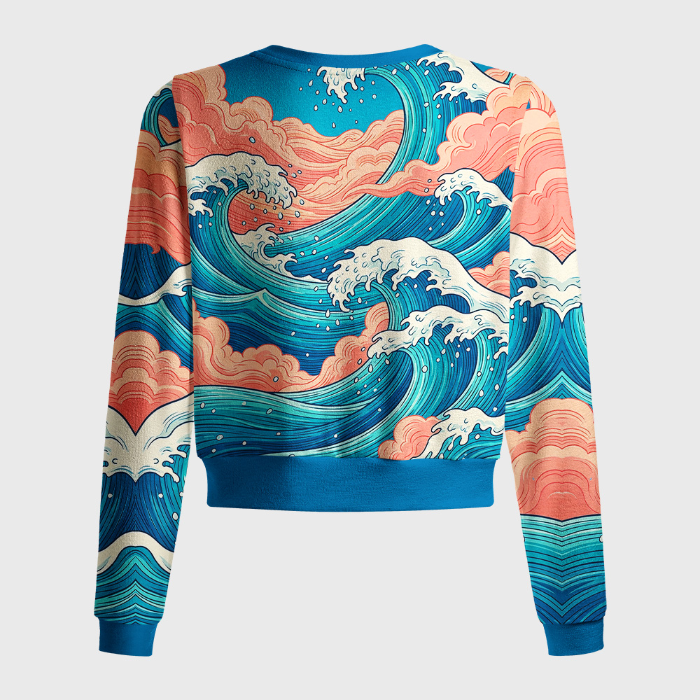 Tokyo-Tiger Ukiyo‑e Tides Women's Lightweight Cardigan