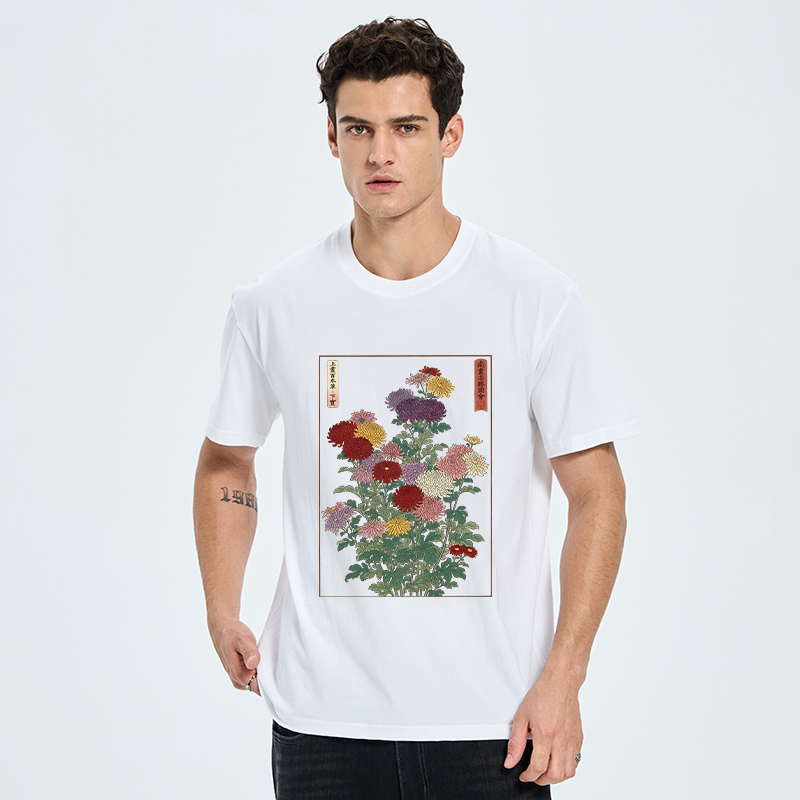 Tokyo-Tiger Traditional Bloom Print Classic T-Shirt