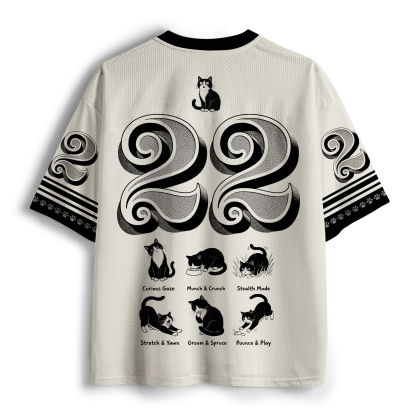 Tokyo-Tiger Cute Lazy Cat Funny Meme Mesh Jersey