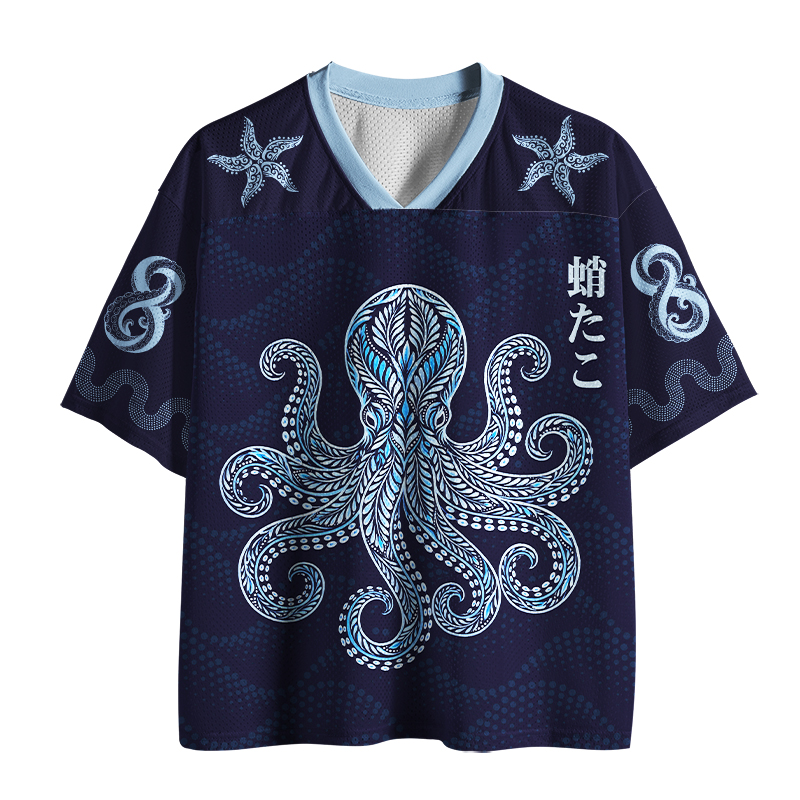 Tokyo-Tiger Tribal Octopus Mesh Jersey