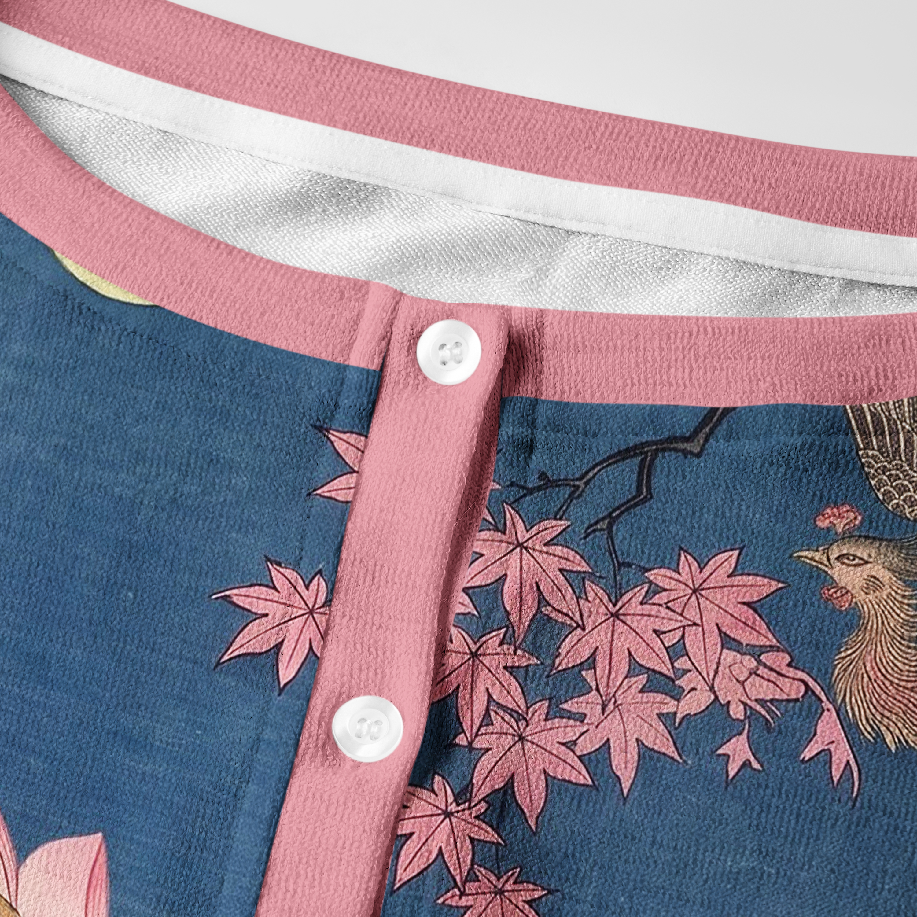 Tokyo-Tiger Oriental Ukiyo Art Animal & Lotus Women's Lightweight Cardigan