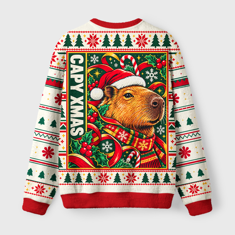 Tokyo-Tiger Capybara In Christmas Costume Christmas Ugly Sweatshirt