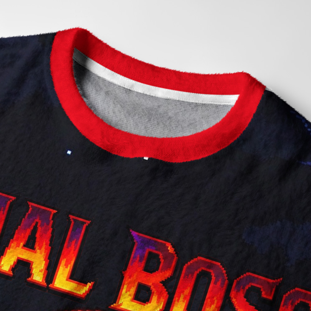 Tokyo-Tiger Christmas Final Boss Fuzzy Christmas Ugly Sweatshirt