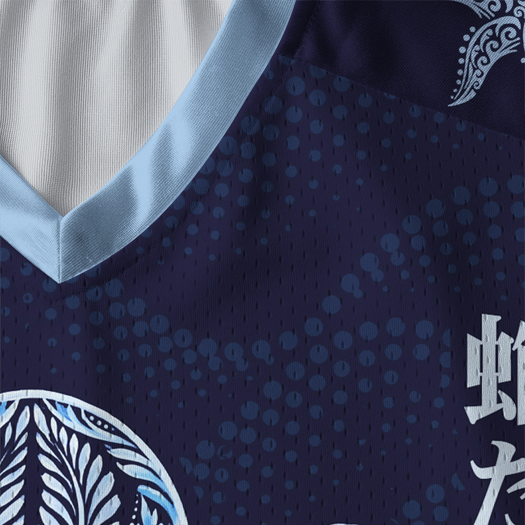 Tokyo-Tiger Tribal Octopus Paneled Long Sleeve Jersey