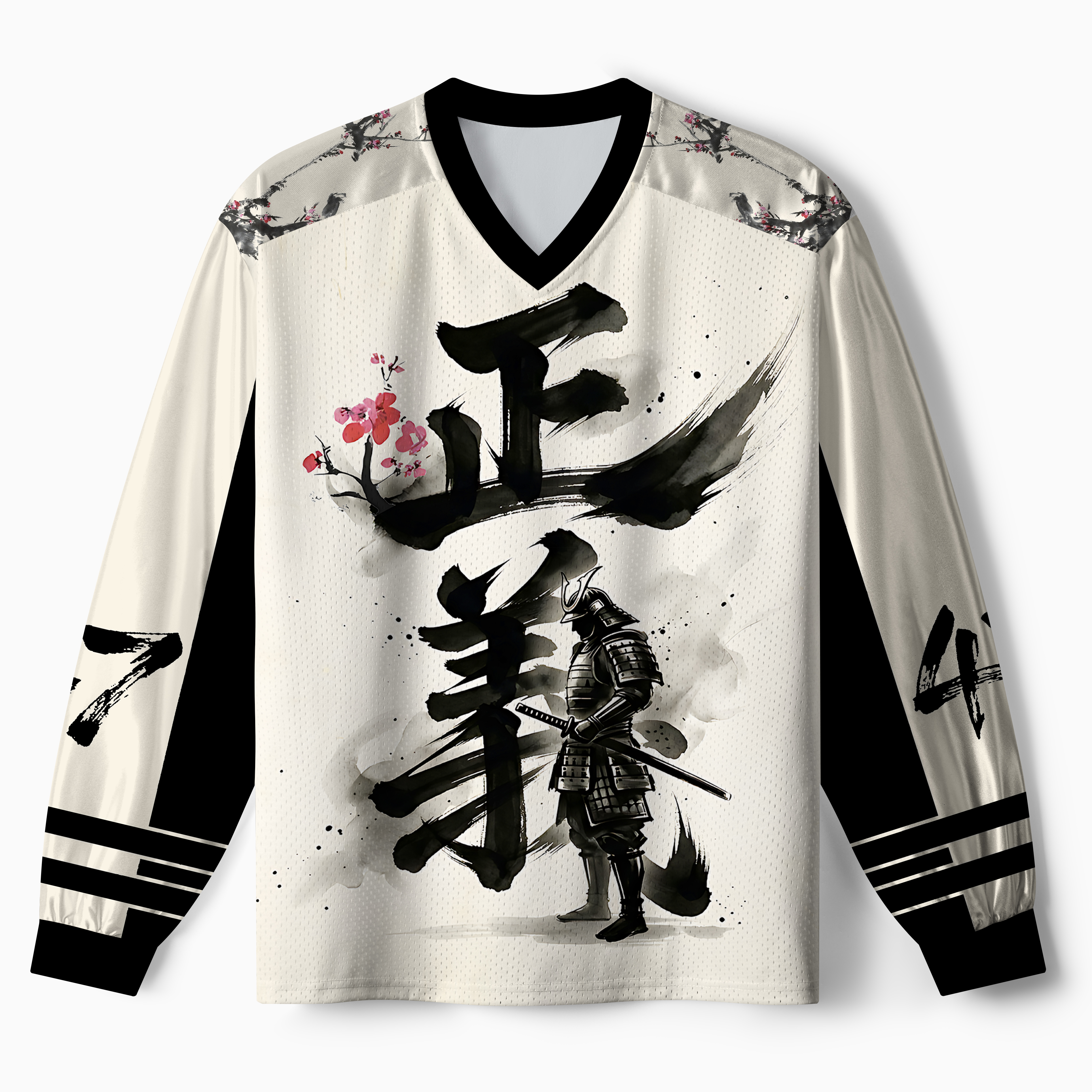 Tokyo-Tiger Justice Kanji Paneled Long Sleeve Jersey