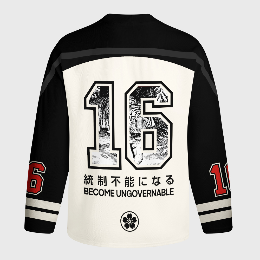 Tokyo-Tiger Sword Tiger Funny Meme Long-Sleeve Hockey Jersey