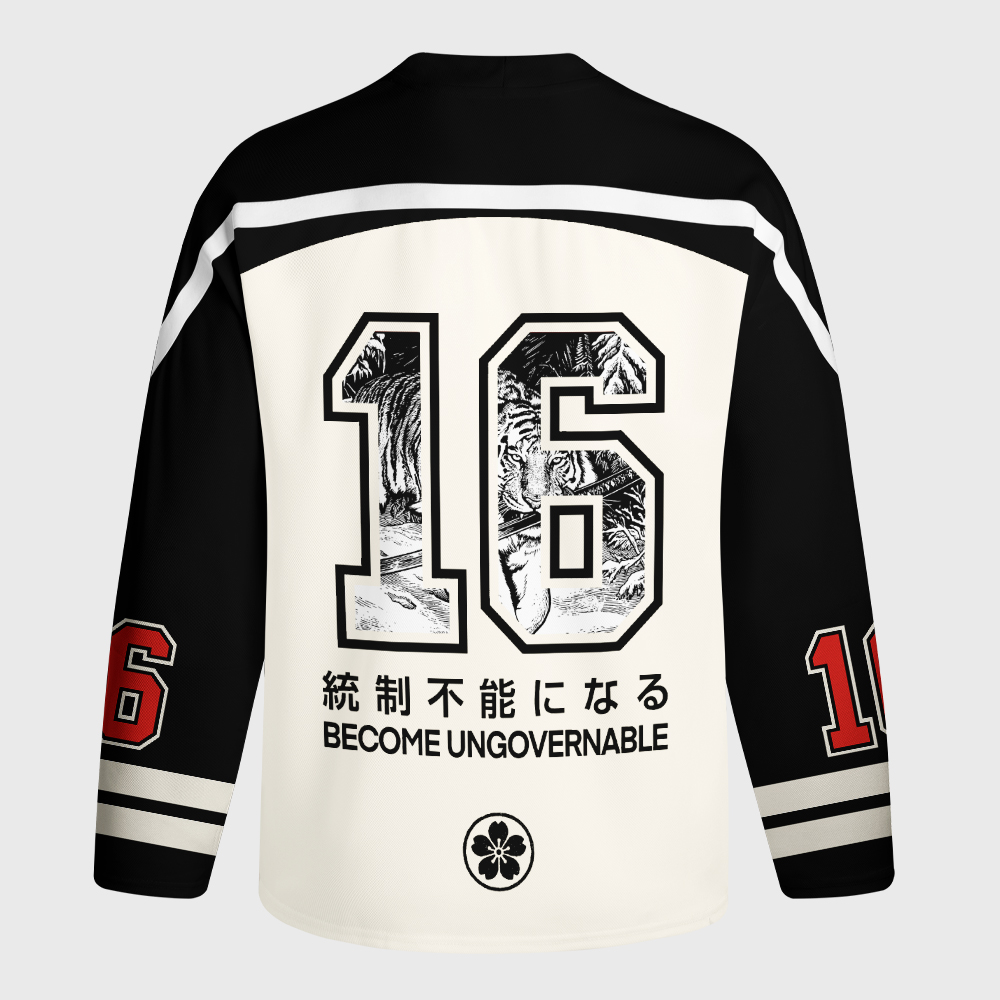 Tokyo-Tiger Sword Tiger Funny Meme Long-Sleeve Hockey Jersey