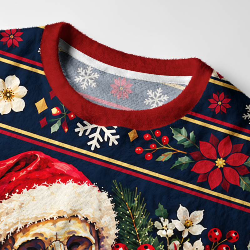 Tokyo-Tiger Skeleton Lying Amidst A Pile Of Gifts Christmas Ugly Sweatshirt