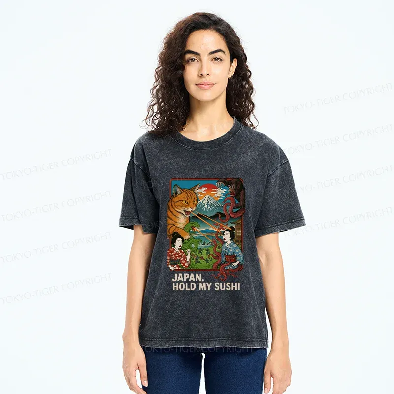 Tokyo-Tiger Monster War Washed T-Shirt