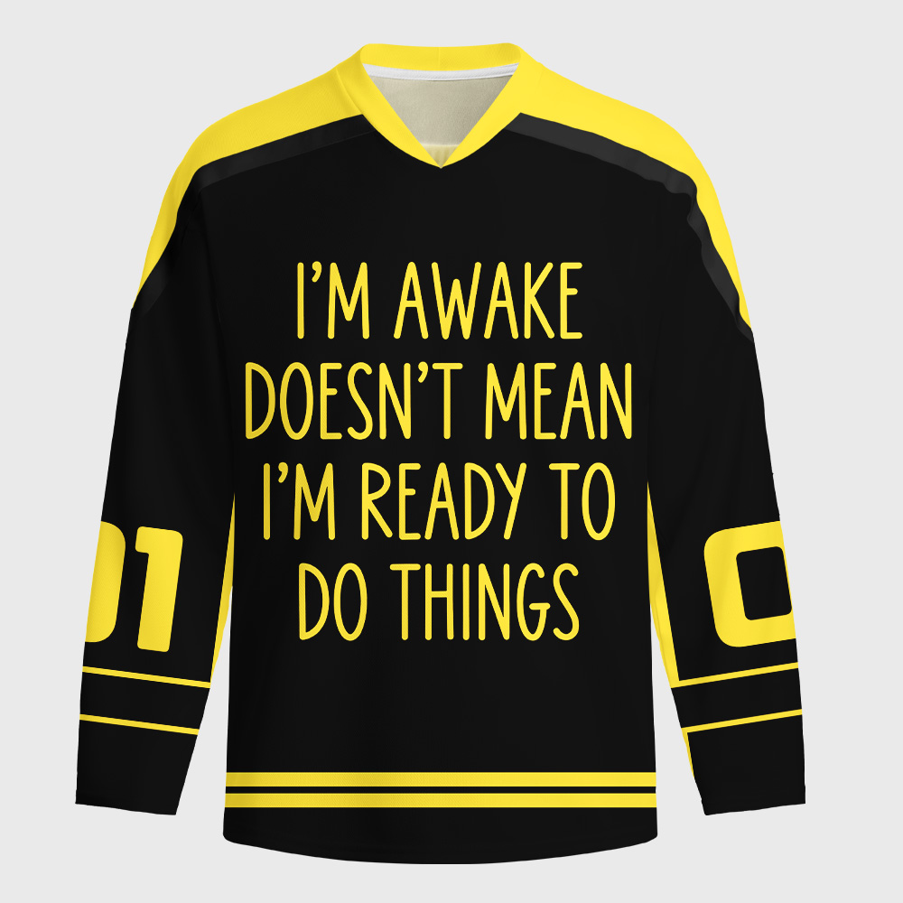 Tokyo-Tiger Funny Battery Low Long-Sleeve Hockey Jersey
