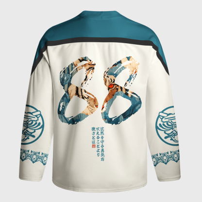 Tokyo-Tiger Jungle Whisper: Silent Tiger Long-Sleeve Hockey Jersey