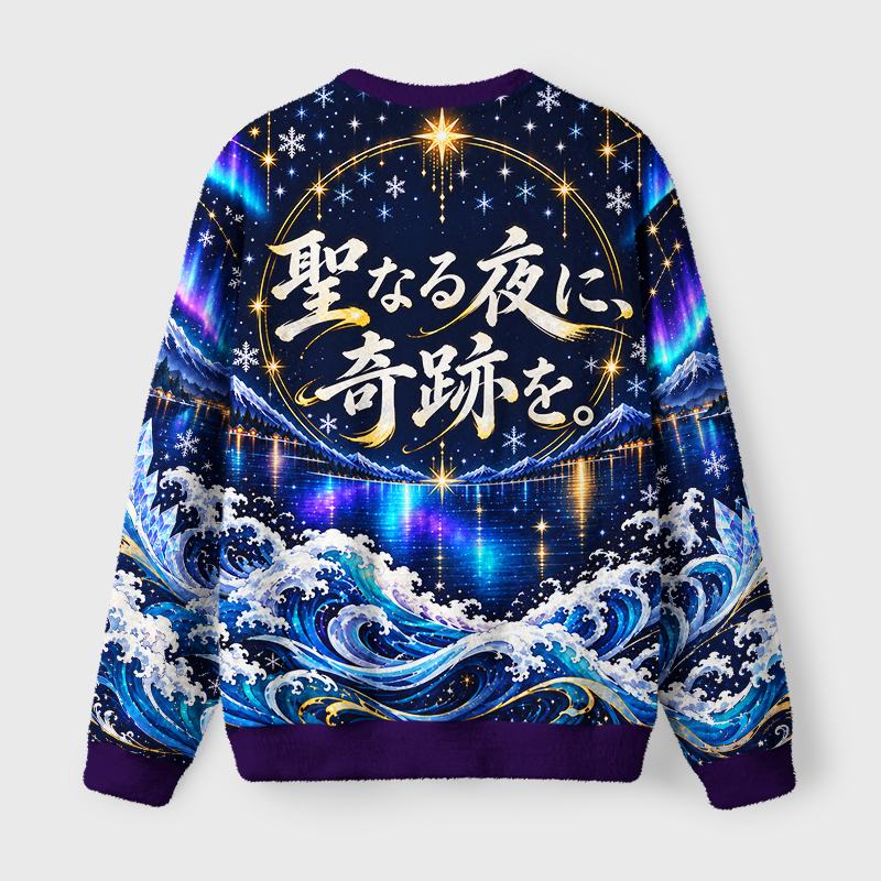 Tokyo-Tiger Magic Christmas Dragon Fuzzy Christmas Ugly Sweatshirt